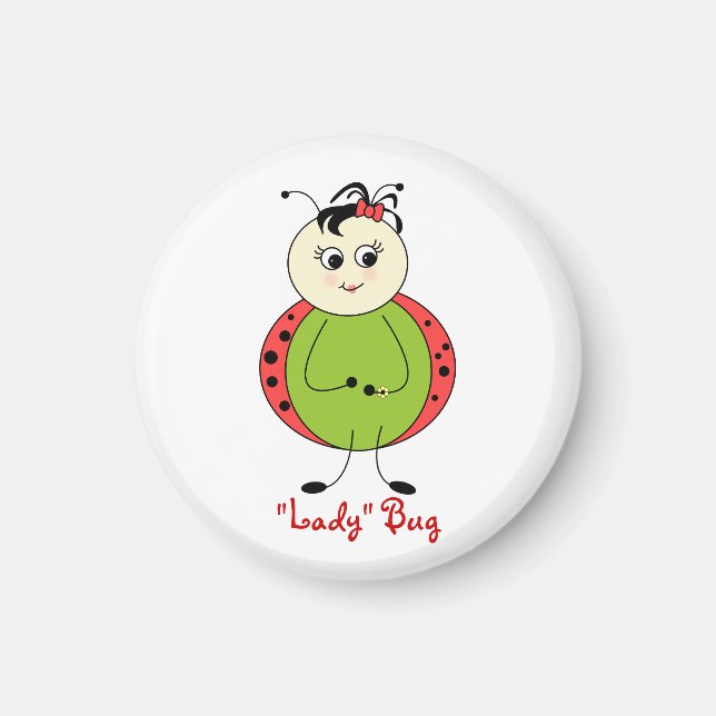 Cute Ladybug Girly Fashion Magnet (Front)