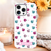 Cute Ladybug Hearts Custom Name