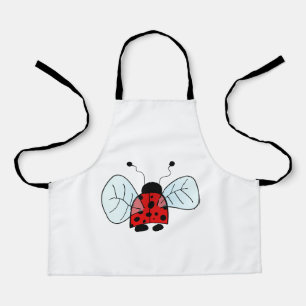 Cute Ladybug Illustration Apron