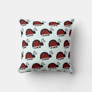 Cute Ladybug Illustration Cushion