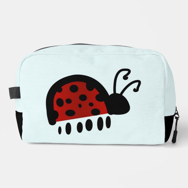 Cute Ladybug Illustration Dopp Kit (Front)