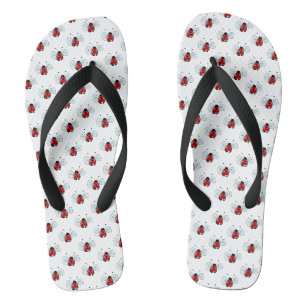 Cute Ladybug Illustration Jandals