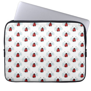 Cute Ladybug Illustration Laptop Sleeve