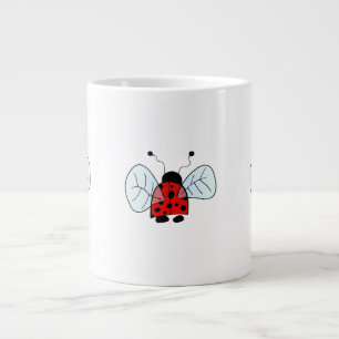 Cute Ladybug Illustration Large Coffee Mug
