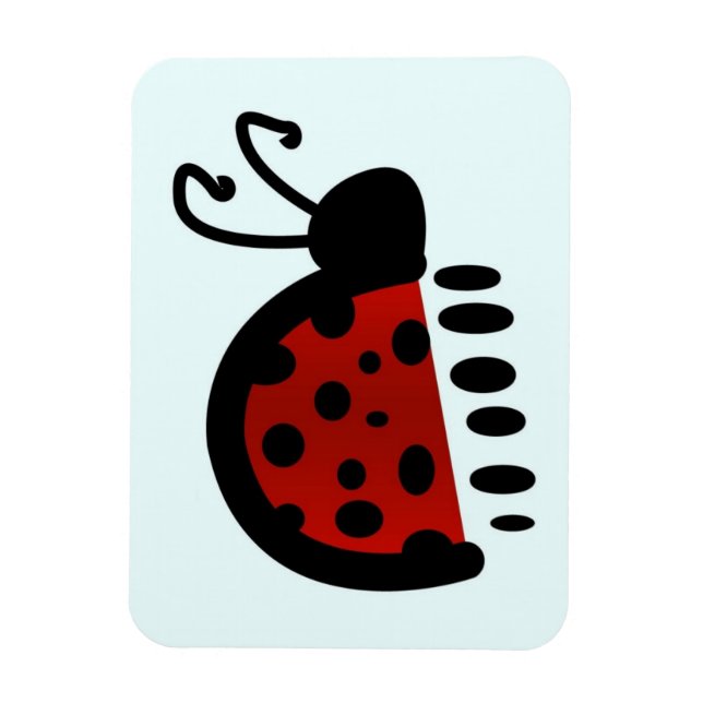 Cute Ladybug Illustration Magnet (Vertical)