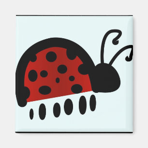 Cute Ladybug Illustration Magnet