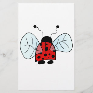 Cute Ladybug Illustration Stationery