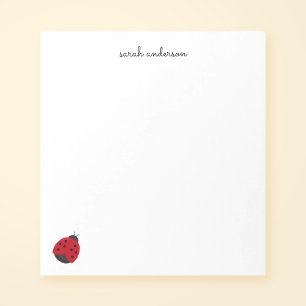 Cute Ladybug Kids Personalised Notepad