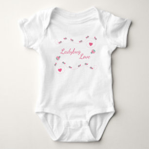 Cute Ladybug Love Baby Bodysuit