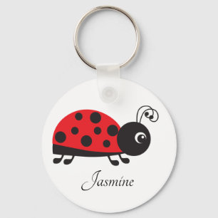 cute ladybug lovers add name key ring
