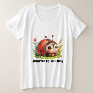 Cute ladybug lovers customisable plus size T-Shirt