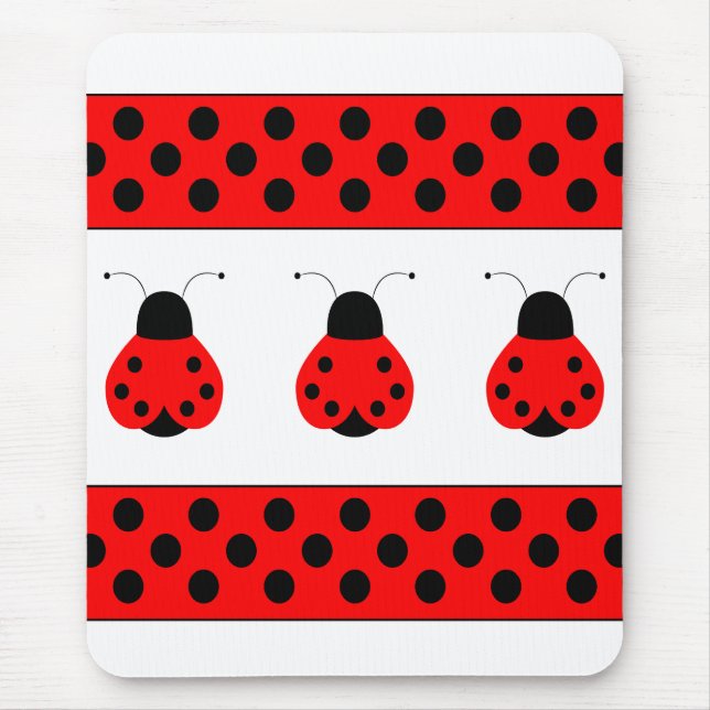 Cute Ladybug Mousepad (Front)
