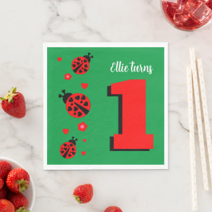 Cute Ladybug Paper Napkin