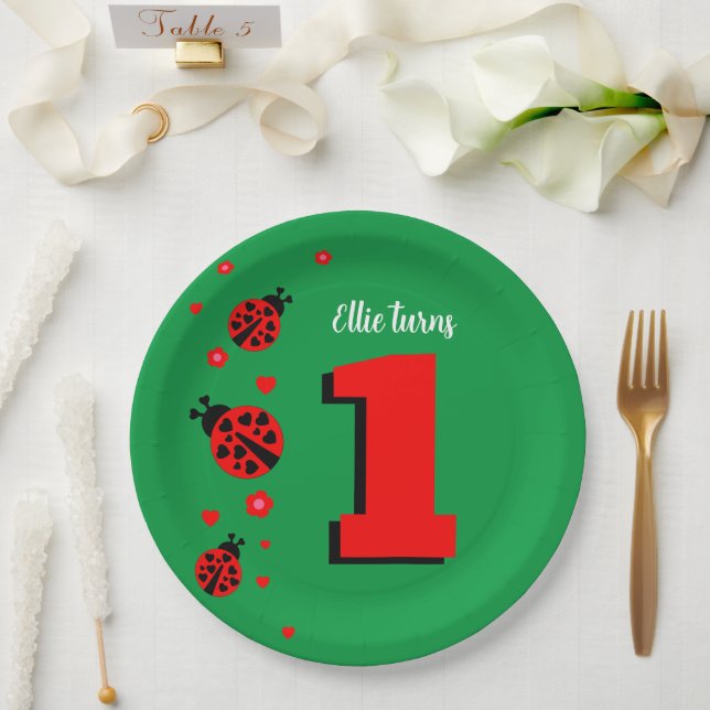 Cute Ladybug Paper Plate (Wedding)