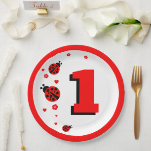 Cute Ladybug Paper Plate