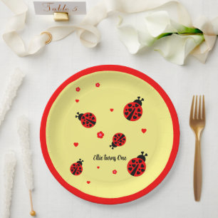 Cute Ladybug Paper Plate