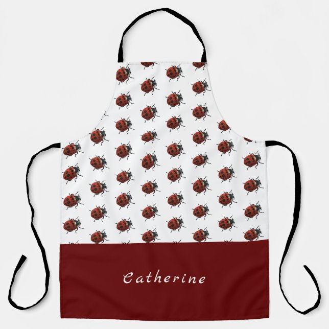 Cute Ladybug Pattern   Apron (Front)