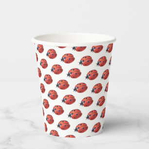 Cute Ladybug Pattern Paper Plates Cups