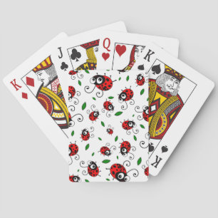 Cute ladybug pattern playing cards