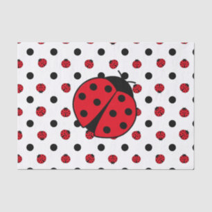 Cute ladybug pattern tissue paper