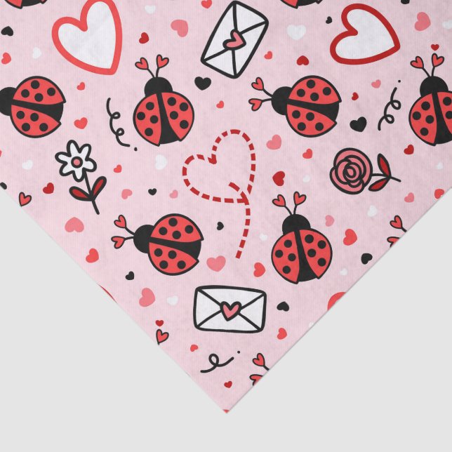 Cute Ladybug Pattern Tissue Paper (Detail)