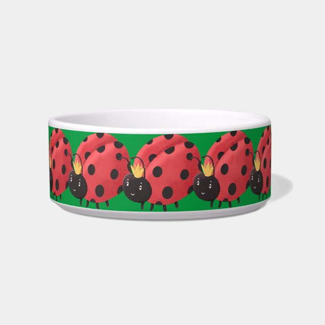 Cute Ladybug Pet Bowl (Front)