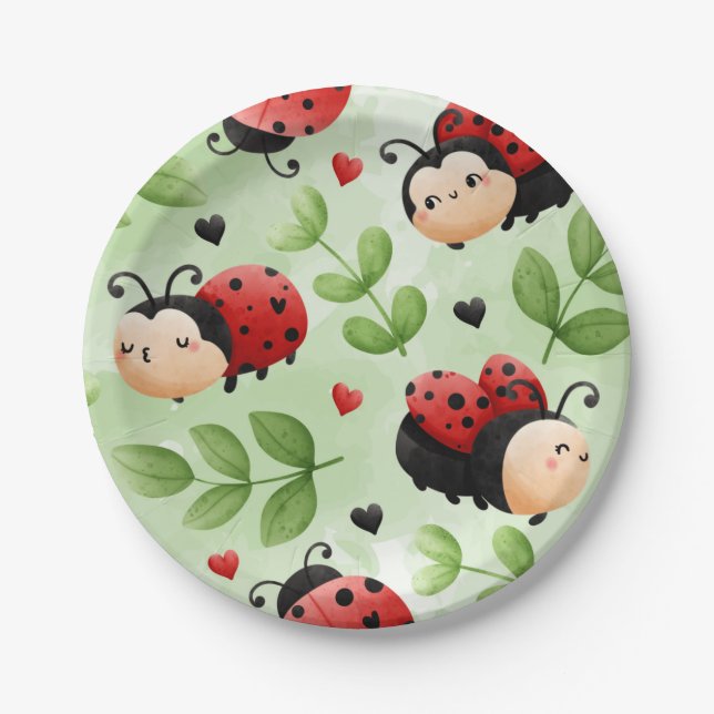 Cute Ladybug Plates (Front)