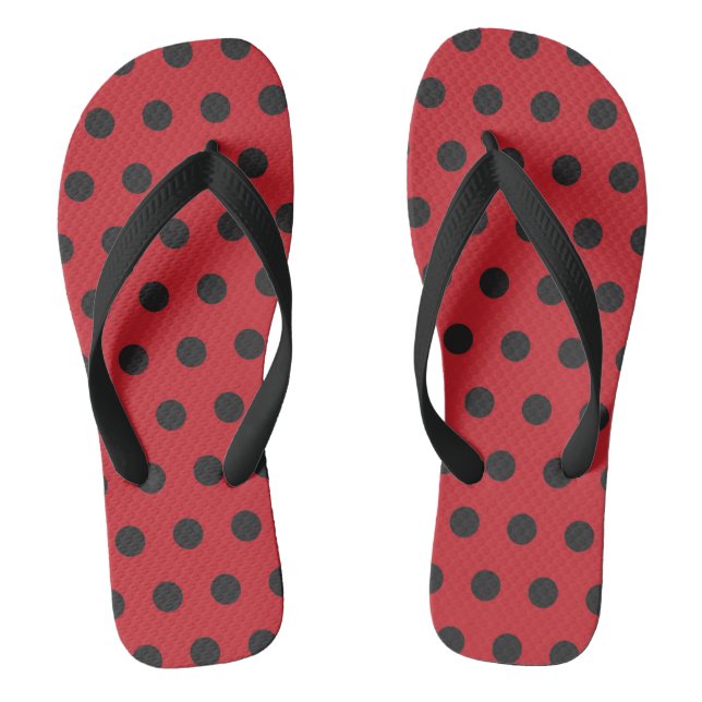 cute ladybug polka dot  jandals (Footbed)