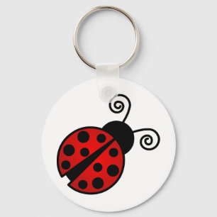 Cute Ladybug - Red and Black Key Ring
