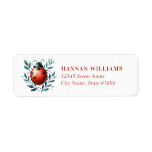 Cute Ladybug Return Address Labels