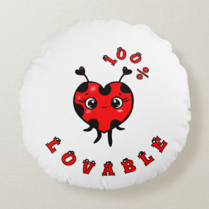 Cute ladybug  round cushion