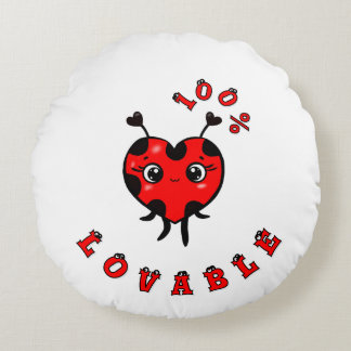 Cute ladybug round cushion