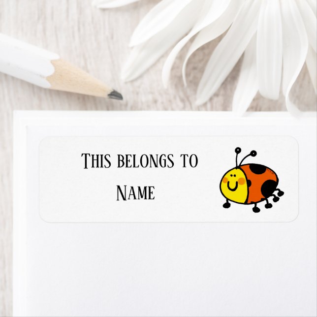 Cute Ladybug School Name  (Insitu)