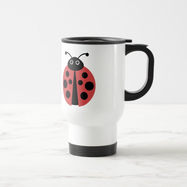 Cute Ladybug Travel Mug (Right)