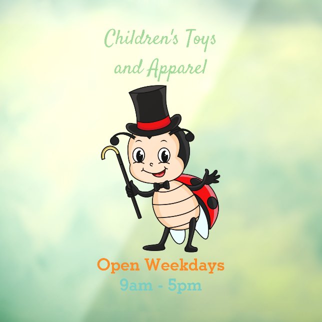 Cute ladybug with top hat and tie cartoon (Sheet 3)