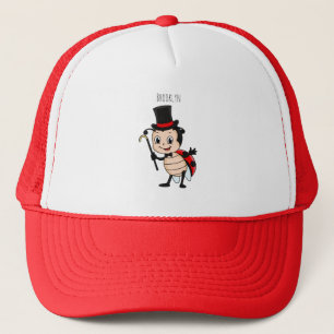 Cute ladybug with top hat and tie cartoon 