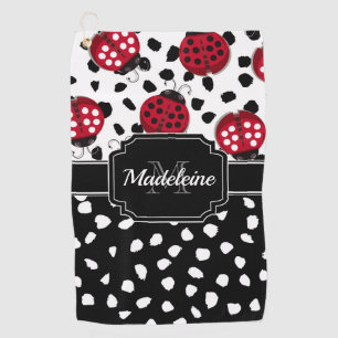 Cute Ladybugs Golf Towel