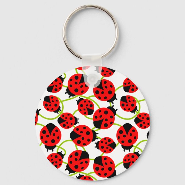 Cute Ladybugs Key Ring (Front)