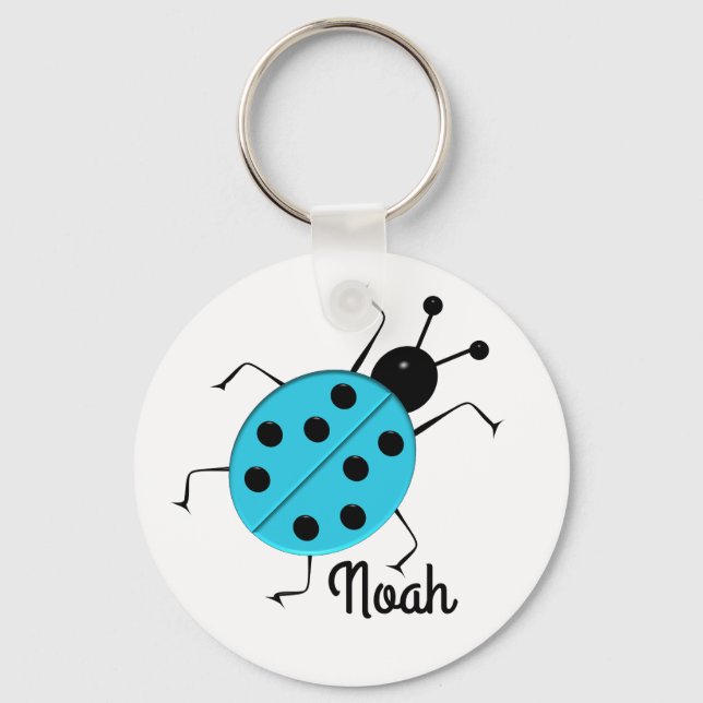 cute ladybugs, personalised key ring (Front)