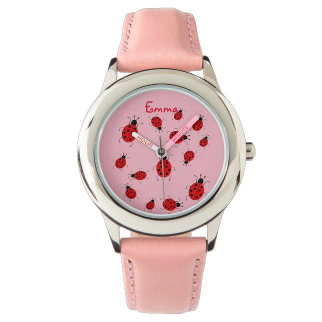 cute ladybugs, personalised watch (Front)