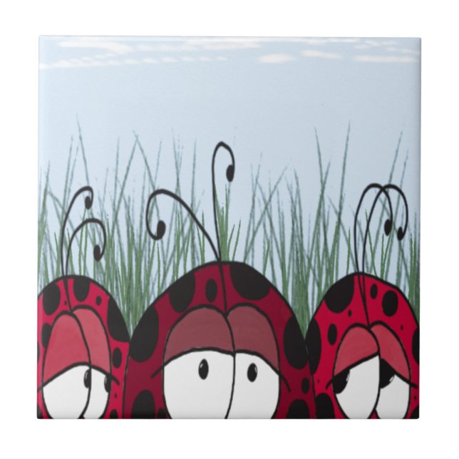 Cute Ladybugs Tile (Front)