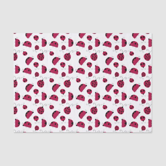 Cute Ladybugs Tissue Paper (Front)