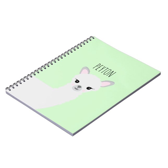 Cute Lama Spiral Photo Notebook (Left Side)
