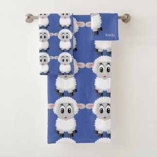 Cute Lamb Bath Towel Set