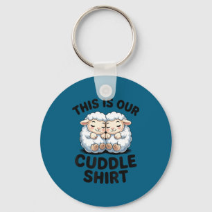 Cute Lamb Couple This Is Our Cuddle  Key Ring