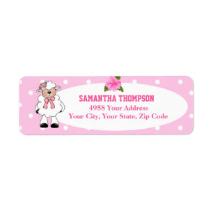 Cute Lamb Return Address Label
