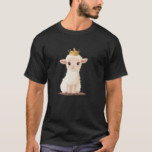 Cute Lamb with Crown for a Majestic Vibe T-Shirt