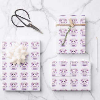 Cute Lamb Wrapping Paper Sheet