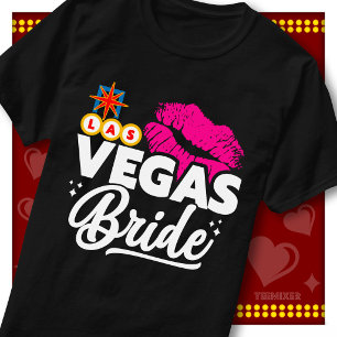 Cute Las Vegas Bride Fun Wedding Bachelorette T-Shirt