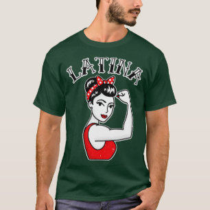 Cute Latina Rosie the Riveter Tattoo T-Shirt